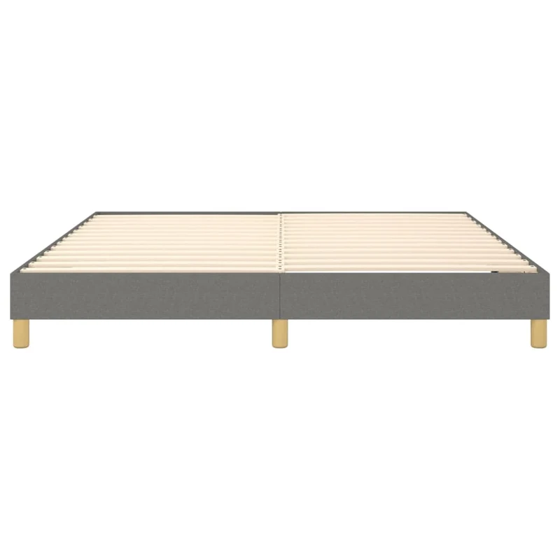 Sommier à lattes sur pieds cadre de lit 160x200 cm tissu gris foncé TDL0207126