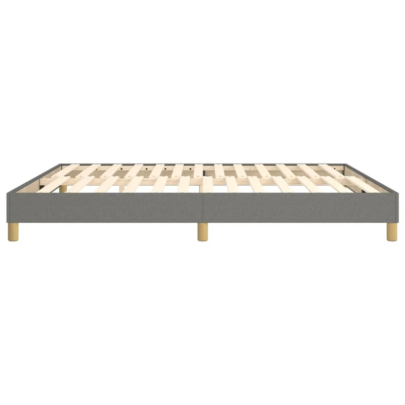 Sommier à lattes sur pieds cadre de lit 160x200 cm tissu gris foncé TDL0207126
