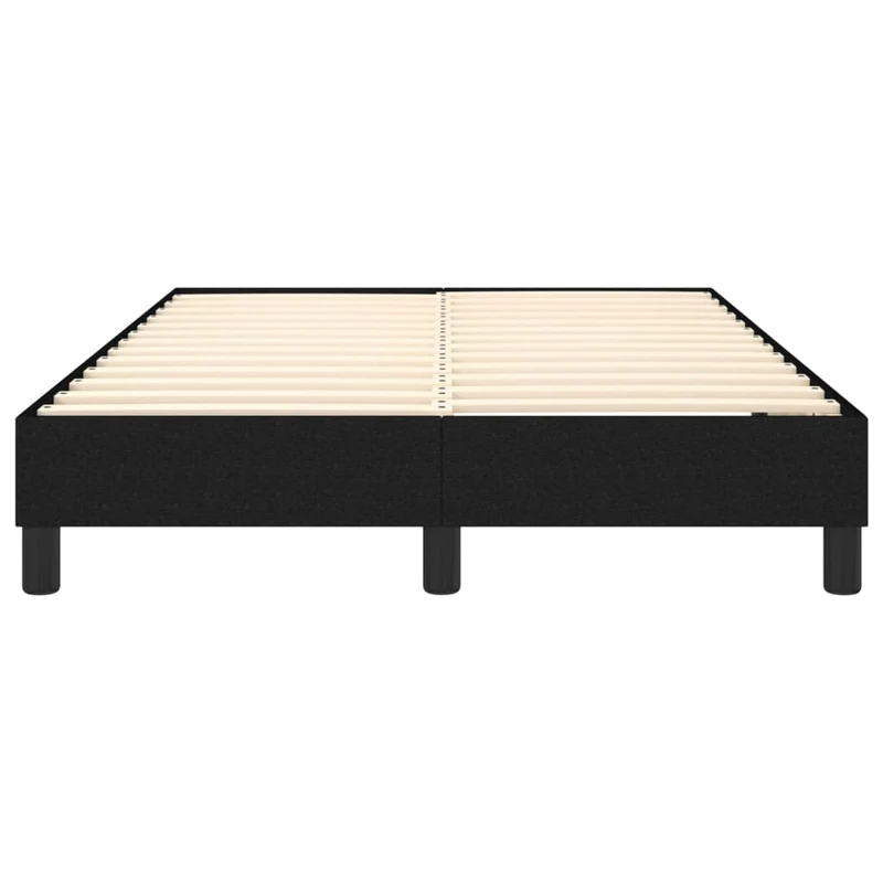 Sommier à lattes sur pieds cadre de lit 120x200 cm tissu noir TDL0207030