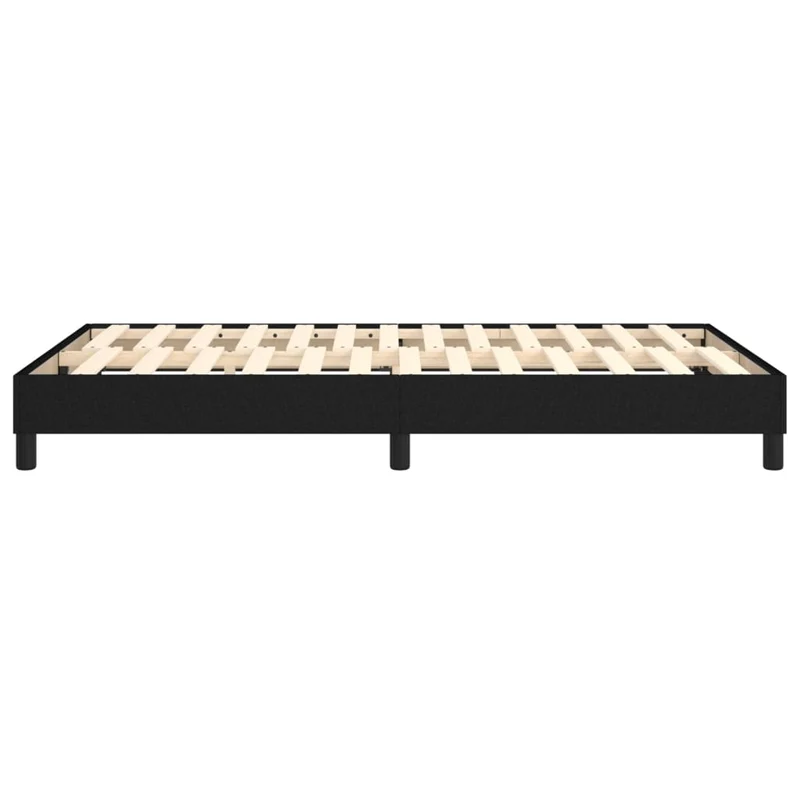 Sommier à lattes sur pieds cadre de lit 120x200 cm tissu noir TDL0207030