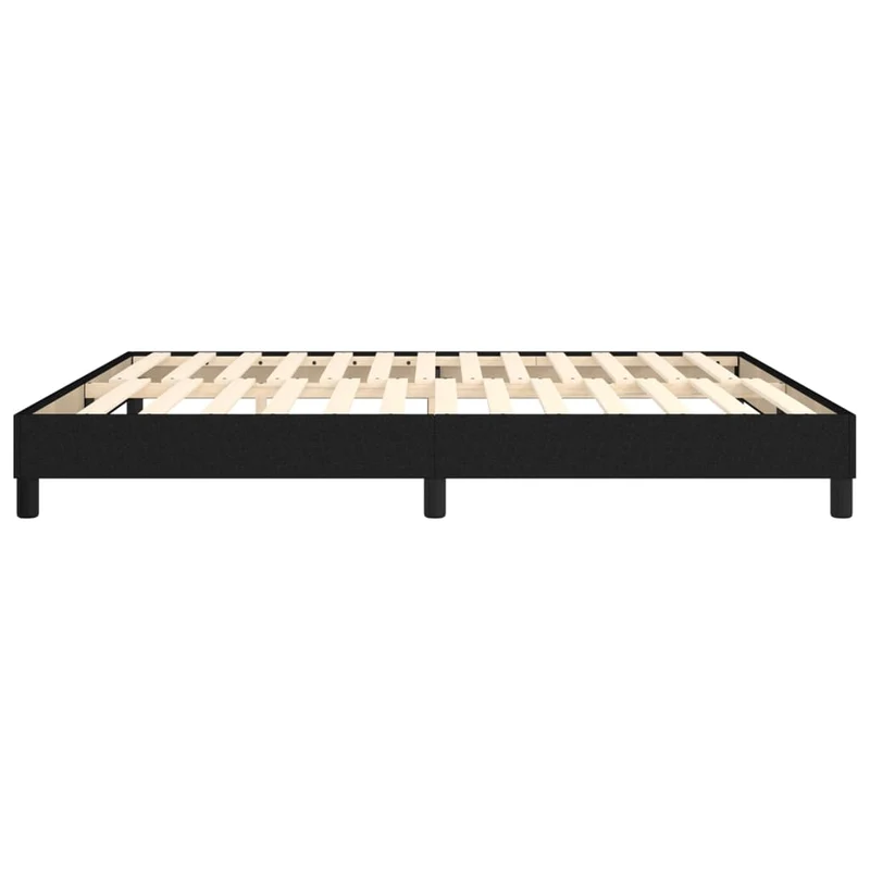 Sommier à lattes sur pieds cadre de lit 180x200 cm tissu noir TDL0206999