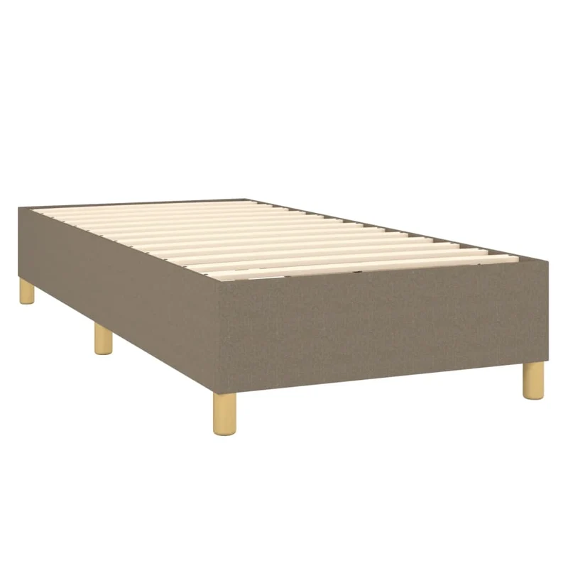 Sommier à lattes sur pieds cadre de lit 90x200 cm tissu taupe TDL0206917