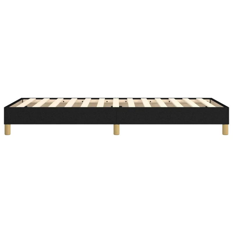 Sommier à lattes sur pieds cadre de lit 90x190 cm tissu noir TDL0206977