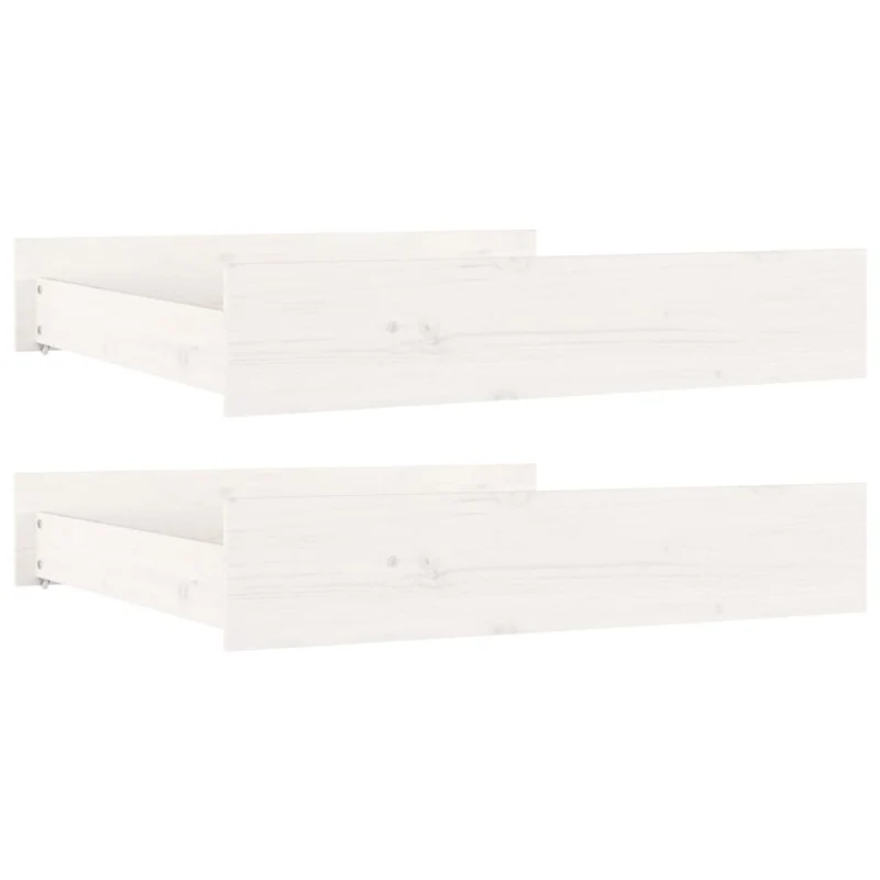 Tiroir de lit rangement avec roulettes lot de 2 bois de pin blanc TDL0206840