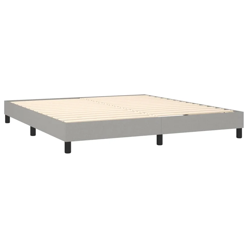 Cadre de lit LED avec sommier tête de lit matelas surmatelas 160x200 cm tissu gris clair TDL0207828