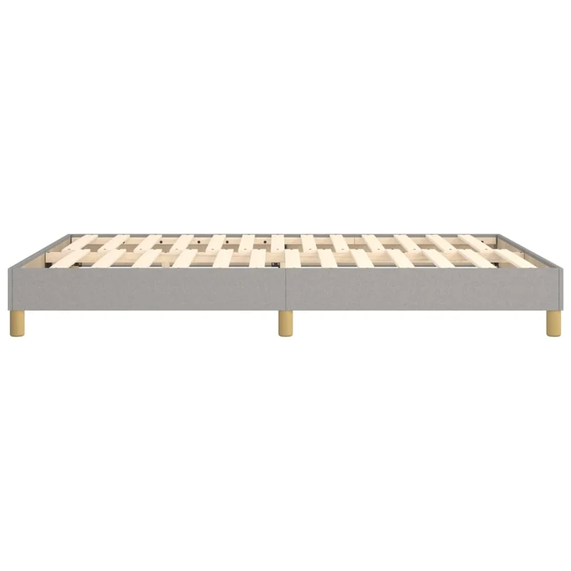 Sommier à lattes sur pieds cadre de lit 140x190 cm tissu gris clair TDL0207197
