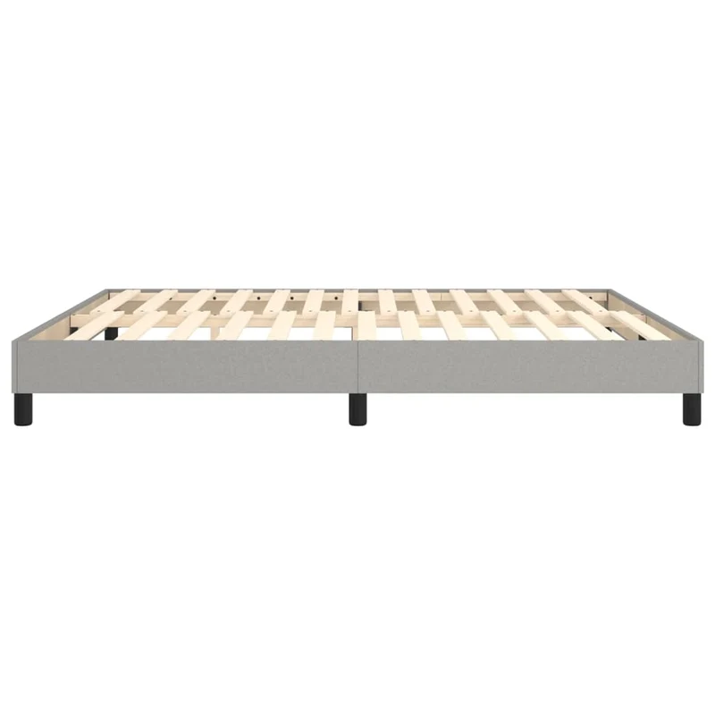 Sommier à lattes sur pieds cadre de lit 160x200 cm tissu gris clair TDL0207188