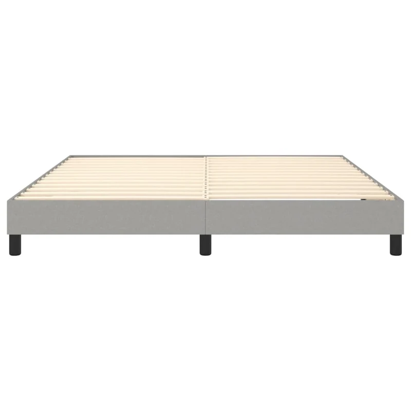 Sommier à lattes sur pieds cadre de lit 180x200 cm tissu gris clair TDL0207182