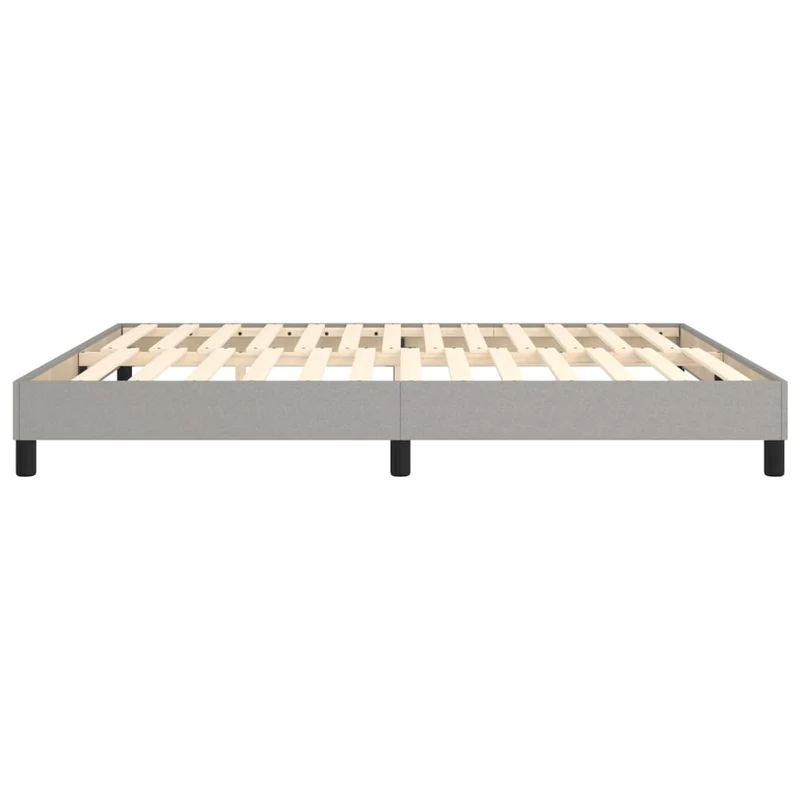 Sommier à lattes sur pieds cadre de lit 180x200 cm tissu gris clair TDL0207182