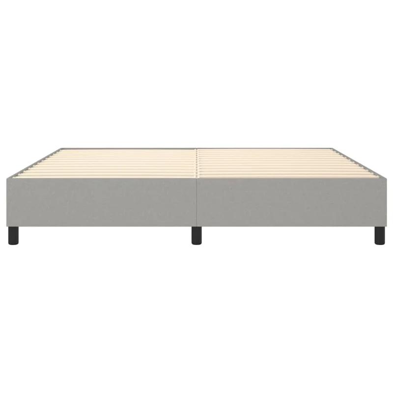 Sommier à lattes sur pieds cadre de lit 200x200 cm tissu gris clair TDL0207175