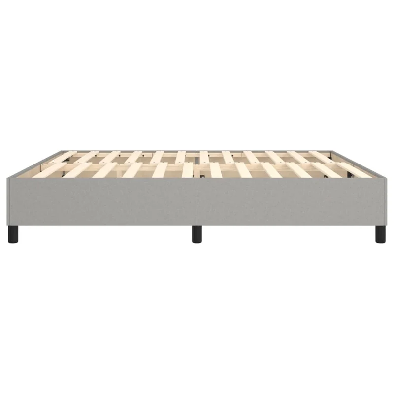 Sommier à lattes sur pieds cadre de lit 200x200 cm tissu gris clair TDL0207175