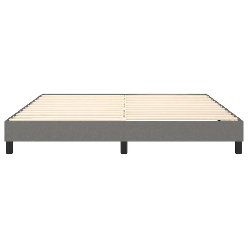 Sommier à lattes sur pieds cadre de lit 160x200 cm tissu gris foncé TDL0207127