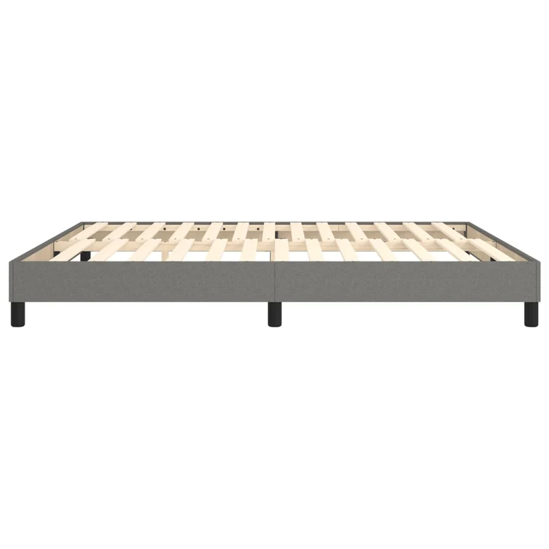 Sommier à lattes sur pieds cadre de lit 160x200 cm tissu gris foncé TDL0207127