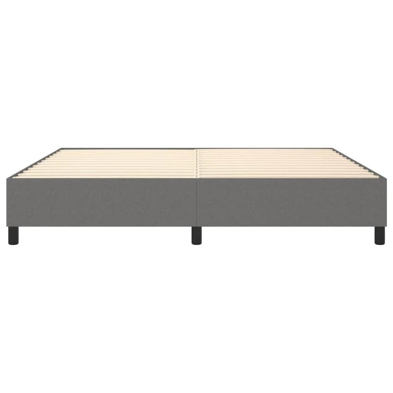 Sommier à lattes sur pieds cadre de lit 200x200 cm tissu gris foncé TDL0207113