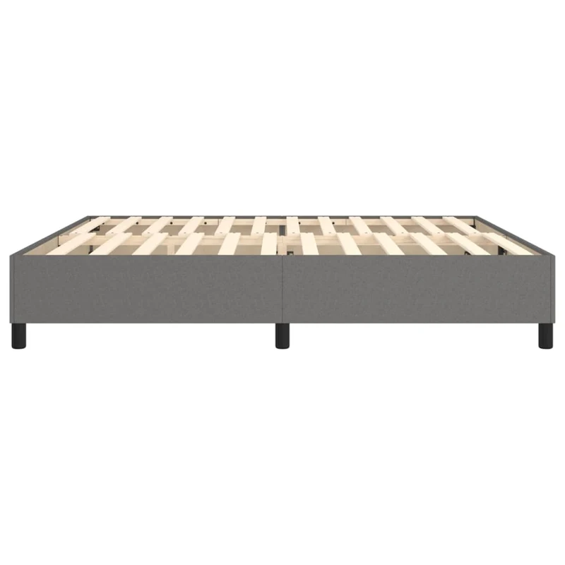 Sommier à lattes sur pieds cadre de lit 200x200 cm tissu gris foncé TDL0207113