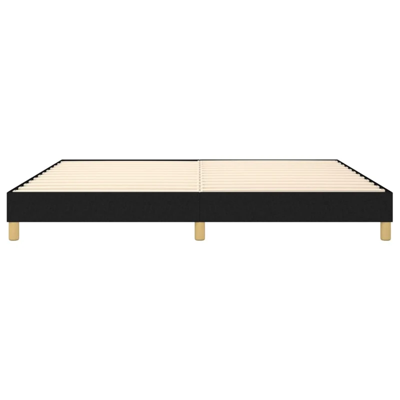 Sommier à lattes sur pieds cadre de lit 200x200 cm tissu noir TDL0206992
