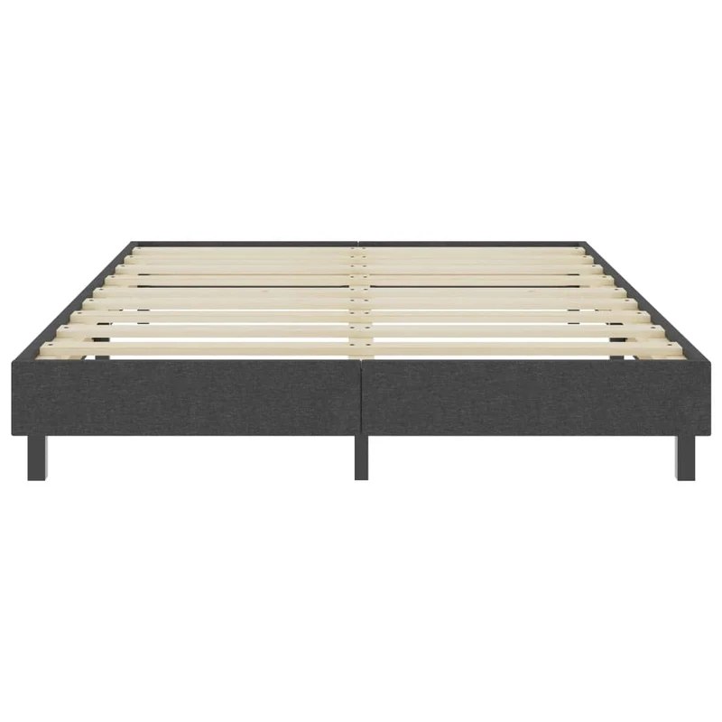 Sommier à lattes sur pieds cadre de lit 180 x 200 cm tissu gris TDL0208029