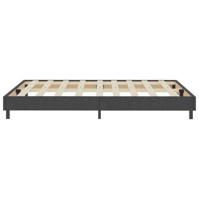 Sommier à lattes sur pieds cadre de lit 180 x 200 cm tissu gris TDL0208029