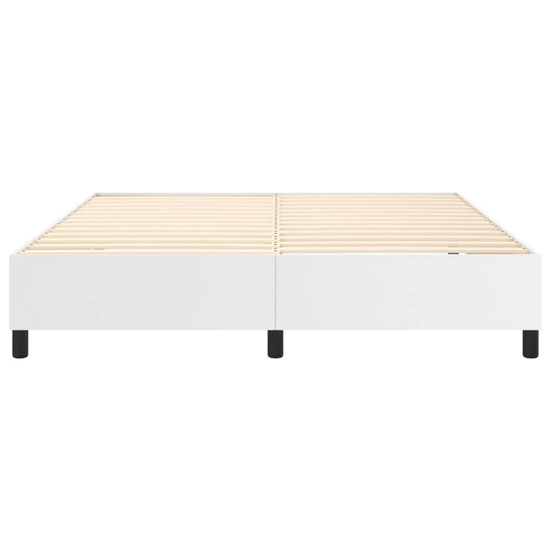 Sommier à lattes sur pieds cadre de lit 180x200 cm synthétique blanc TDL0207359