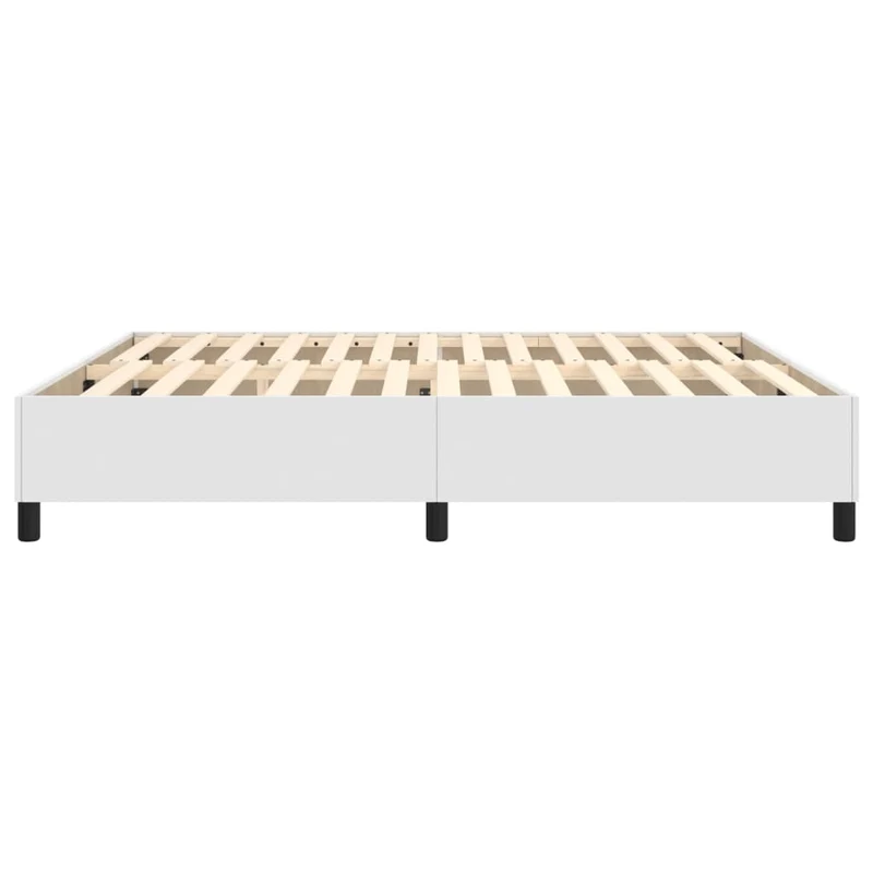 Sommier à lattes sur pieds cadre de lit 180x200 cm synthétique blanc TDL0207359