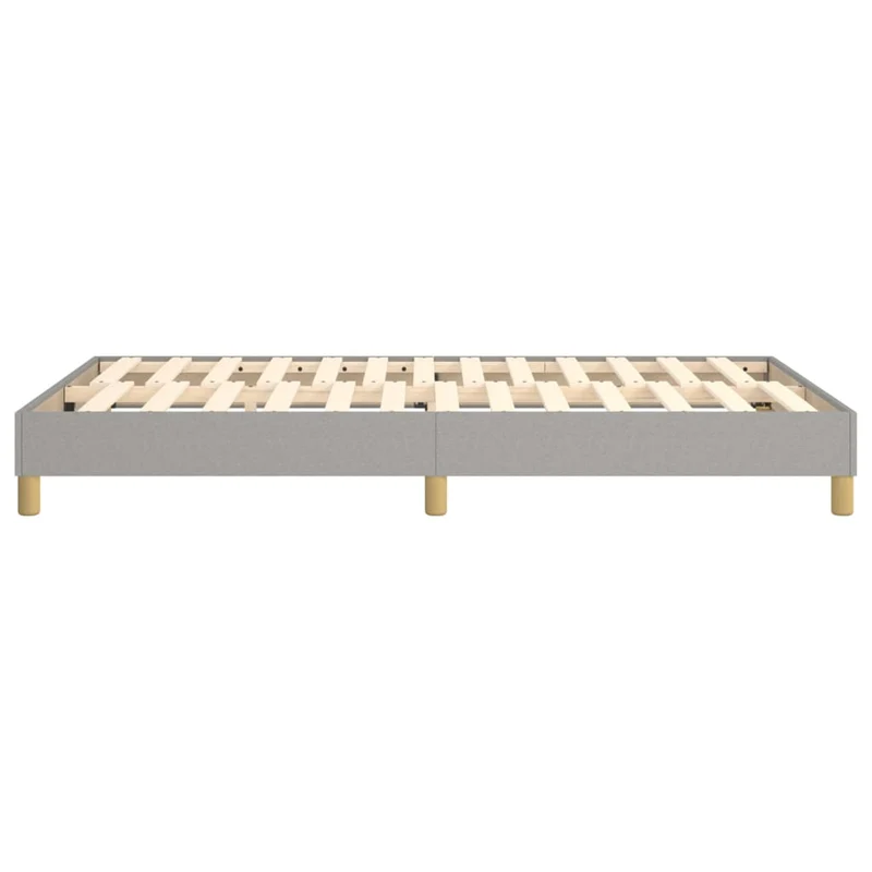 Sommier à lattes sur pieds cadre de lit 120x200 cm tissu gris clair TDL0207206