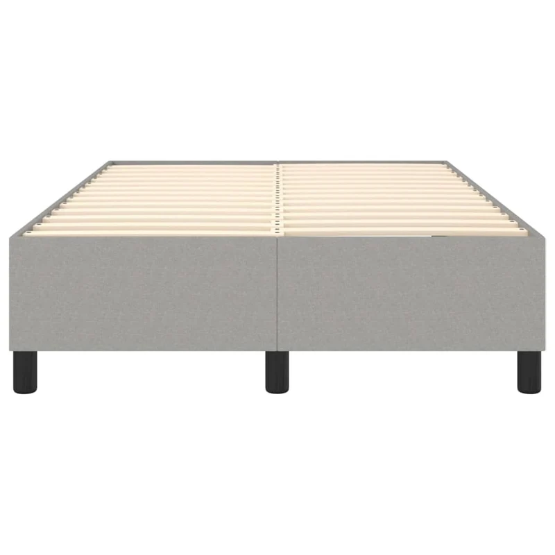 Sommier à lattes sur pieds cadre de lit 120x200 cm tissu gris clair TDL0207204