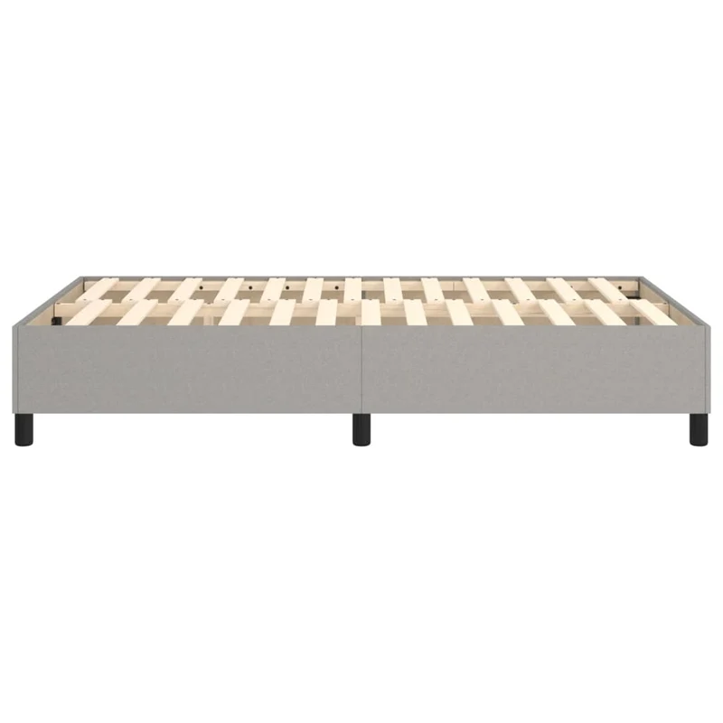 Sommier à lattes sur pieds cadre de lit 120x200 cm tissu gris clair TDL0207204
