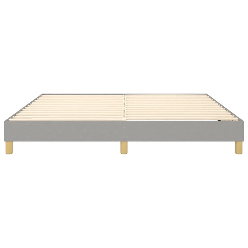 Sommier à lattes sur pieds cadre de lit 180x200 cm tissu gris clair TDL0207180