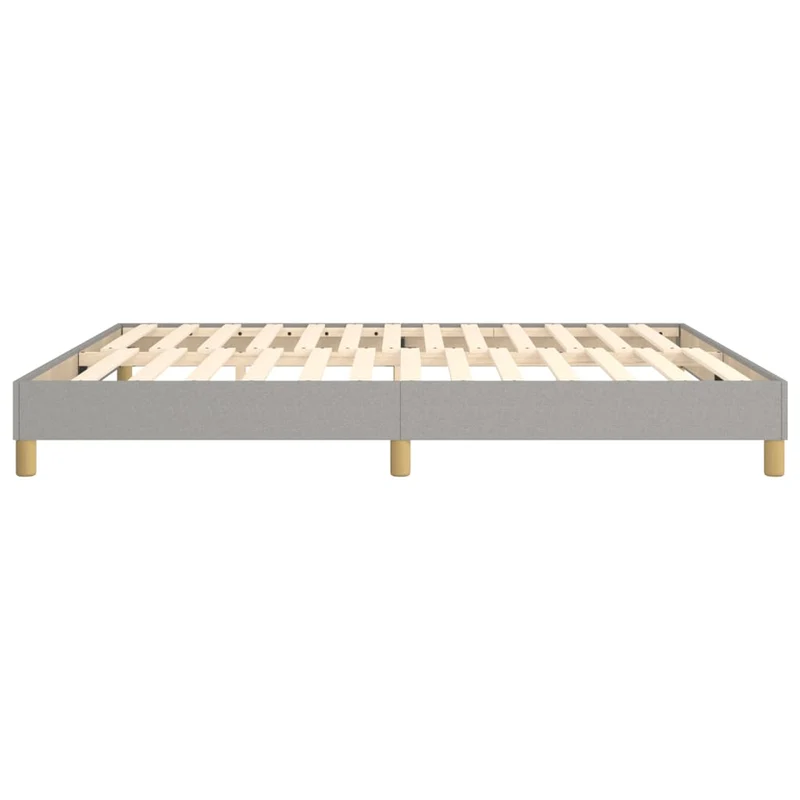 Sommier à lattes sur pieds cadre de lit 180x200 cm tissu gris clair TDL0207180