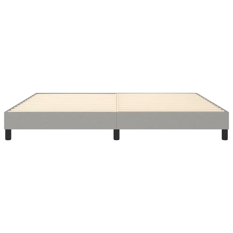 Sommier à lattes sur pieds cadre de lit 200x200 cm tissu gris clair TDL0207173