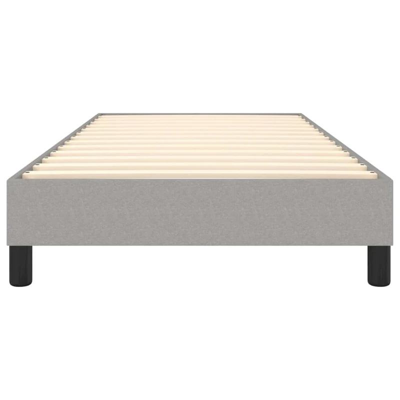Sommier à lattes sur pieds cadre de lit 90x190 cm tissu gris clair TDL0207163