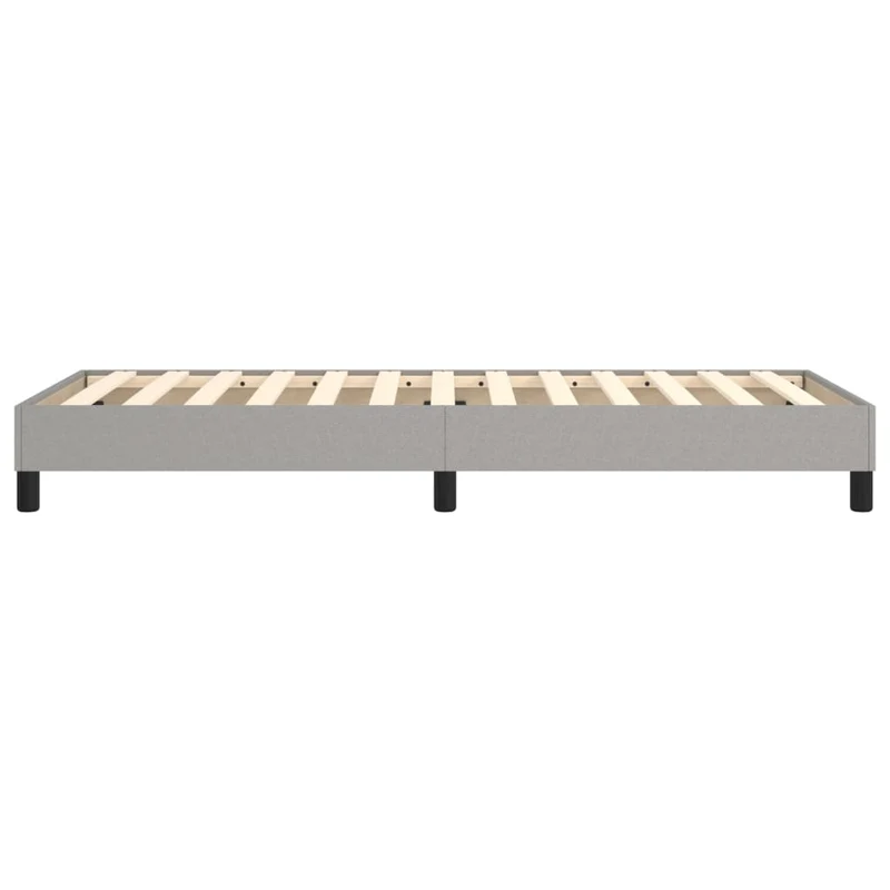 Sommier à lattes sur pieds cadre de lit 90x190 cm tissu gris clair TDL0207163