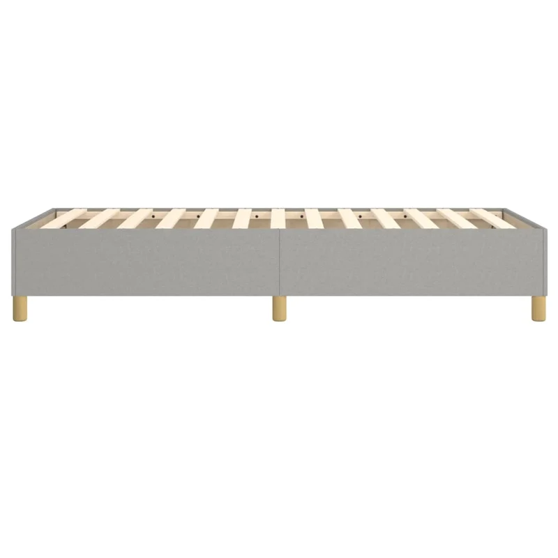 Sommier à lattes sur pieds cadre de lit 90x190 cm tissu gris clair TDL0207161