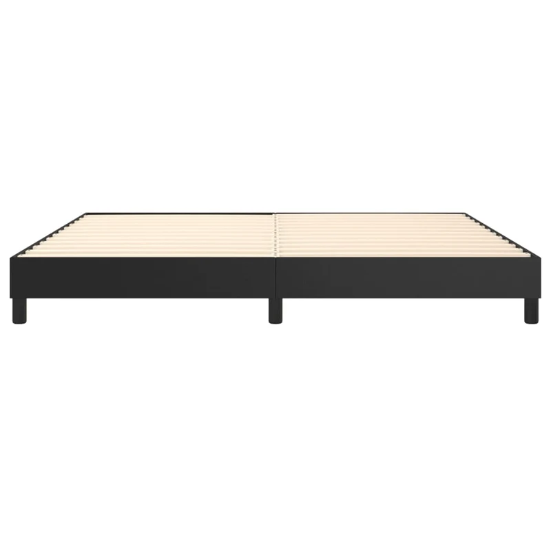 Sommier à lattes sur pieds cadre de lit 200x200 cm synthétique noir TDL0206994