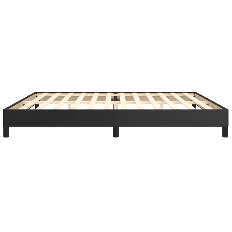 Sommier à lattes sur pieds cadre de lit 200x200 cm synthétique noir TDL0206994