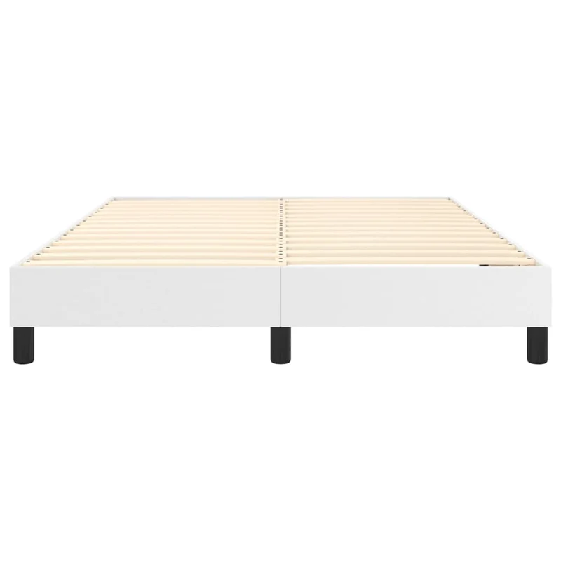 Sommier à lattes sur pieds cadre de lit 140x200 cm synthétique blanc TDL0207364