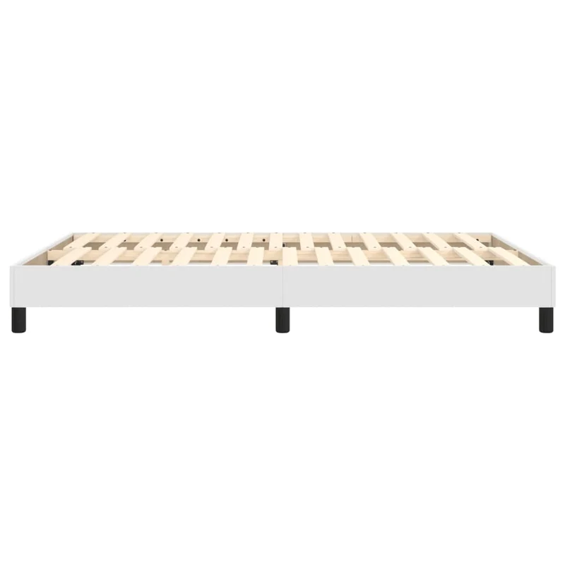 Sommier à lattes sur pieds cadre de lit 140x200 cm synthétique blanc TDL0207364