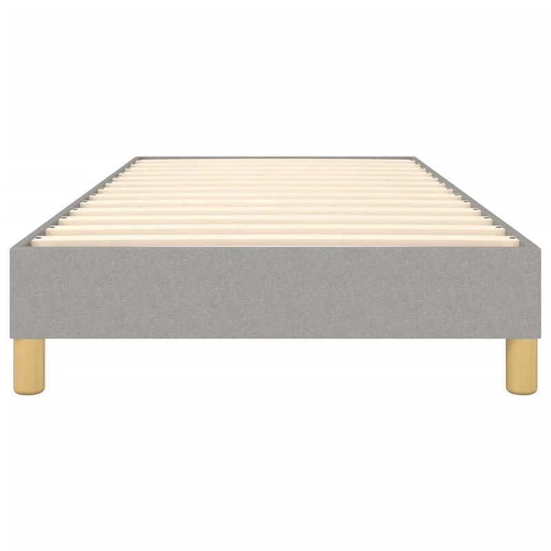 Sommier à lattes sur pieds cadre de lit 100x200 cm tissu gris clair TDL0207212