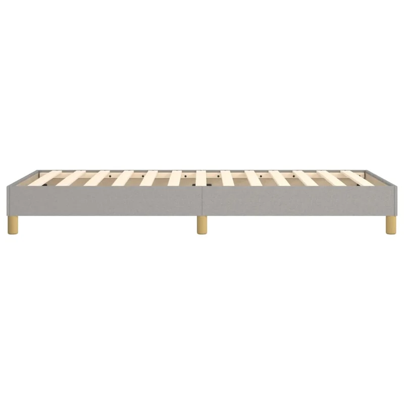 Sommier à lattes sur pieds cadre de lit 100x200 cm tissu gris clair TDL0207212