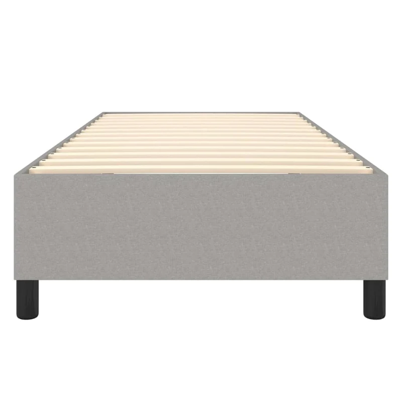 Sommier à lattes sur pieds cadre de lit 100x200 cm tissu gris clair TDL0207211