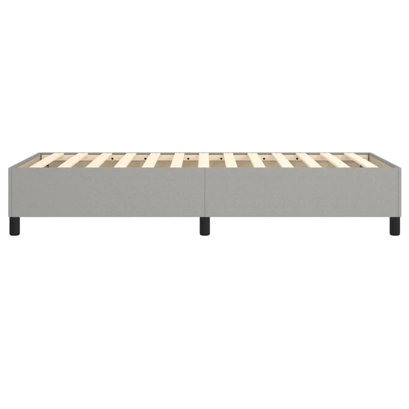 Sommier à lattes sur pieds cadre de lit 100x200 cm tissu gris clair TDL0207211