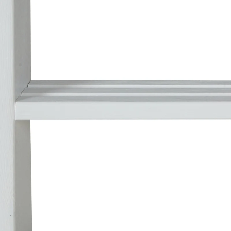 Lit mezzanine pour enfant avec sommier à lattes échelle et toboggan 90x200 cm en bois blanc LIT06233