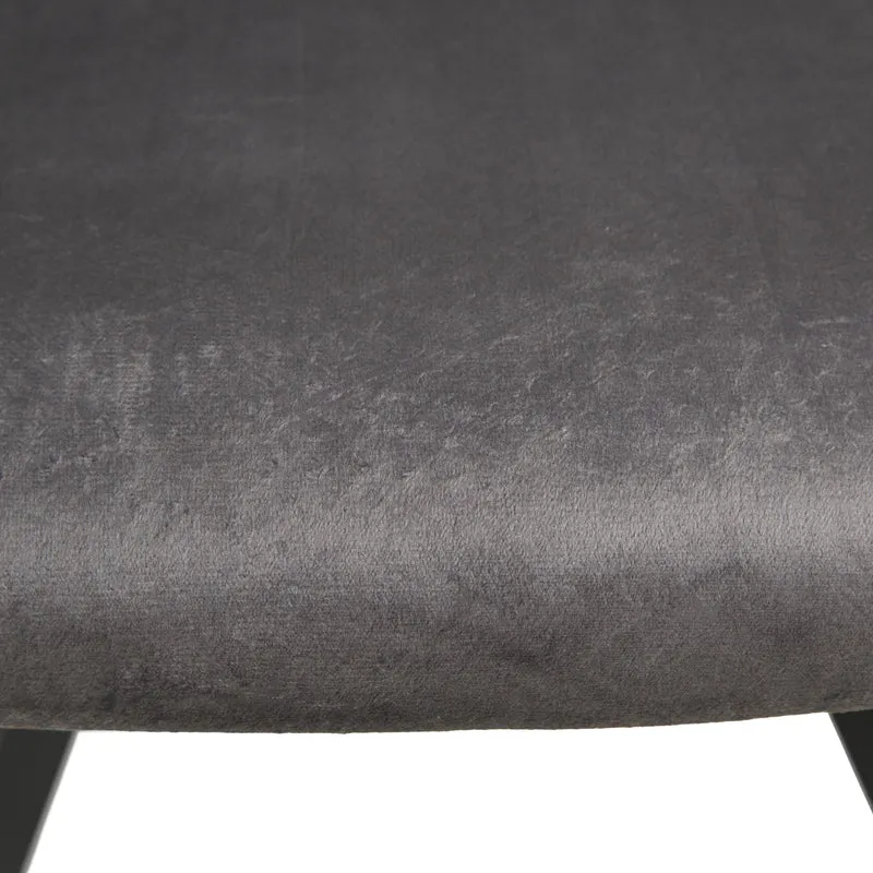 Chaise de salle à manger salon avec revêtement en velours confortable en gris CDS06006