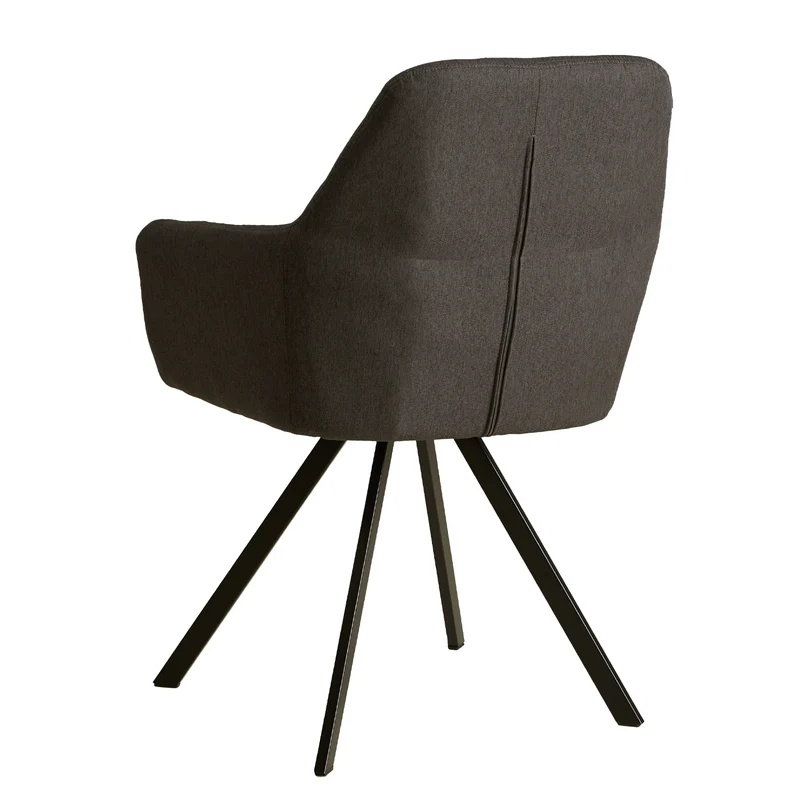 Lot de 4 chaises de salle à manger salon avec revêtement confortable couleur anthracite CDS06206