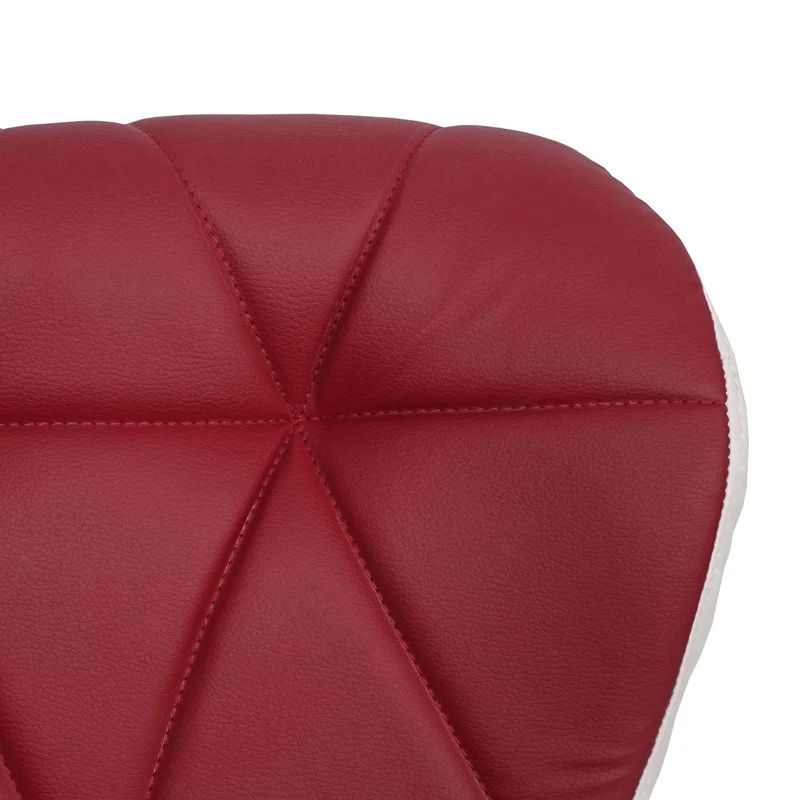 Tabouret de bar chaise de comptoir hauteur réglable en synthétique bordeaux cadre en acier chromé 04_0001233