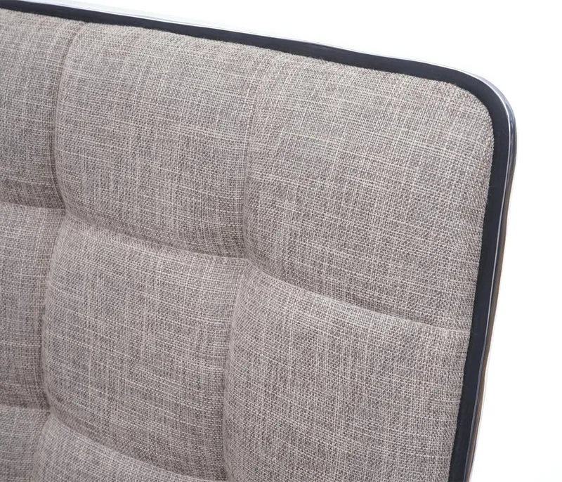 Lot de 2 chaises à manger cuisine réglable en hauteur en tissu gris crème design chic et élégant 04_0000350