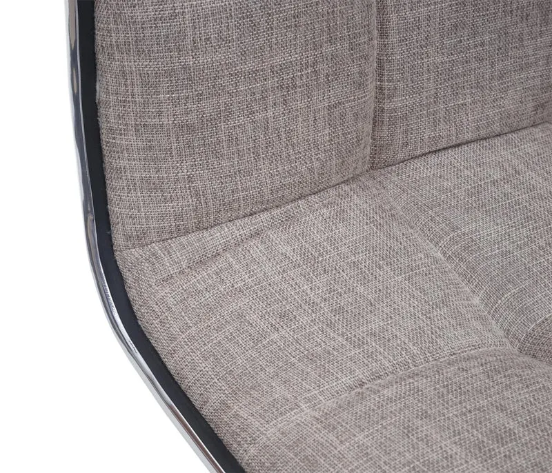 Lot de 2 chaises à manger cuisine réglable en hauteur en tissu gris crème design chic et élégant 04_0000350