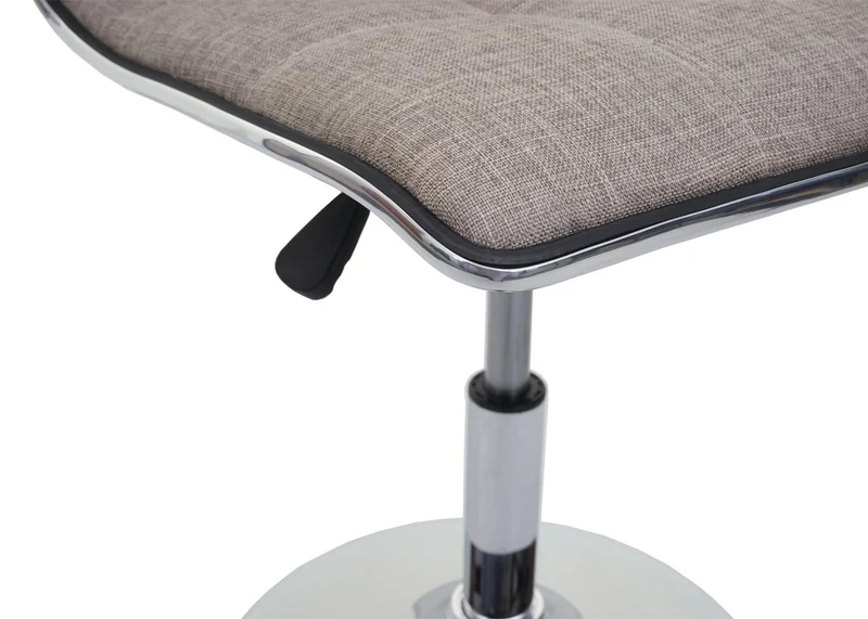 Lot de 2 chaises à manger cuisine réglable en hauteur en tissu gris crème design chic et élégant 04_0000350