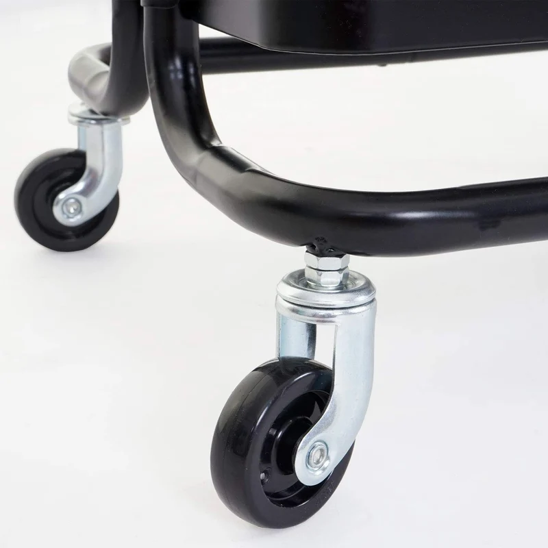 Chariot de cuisine en métal noir sur roulettes avec 3 paniers de rangement ETA04048