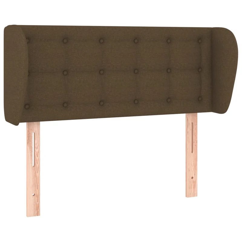 Tête de lit accessoire couchage chambre à coucher meuble avec rebord latéral 93 x 23 x 78/88 cm tissu marron foncé TDL0204637